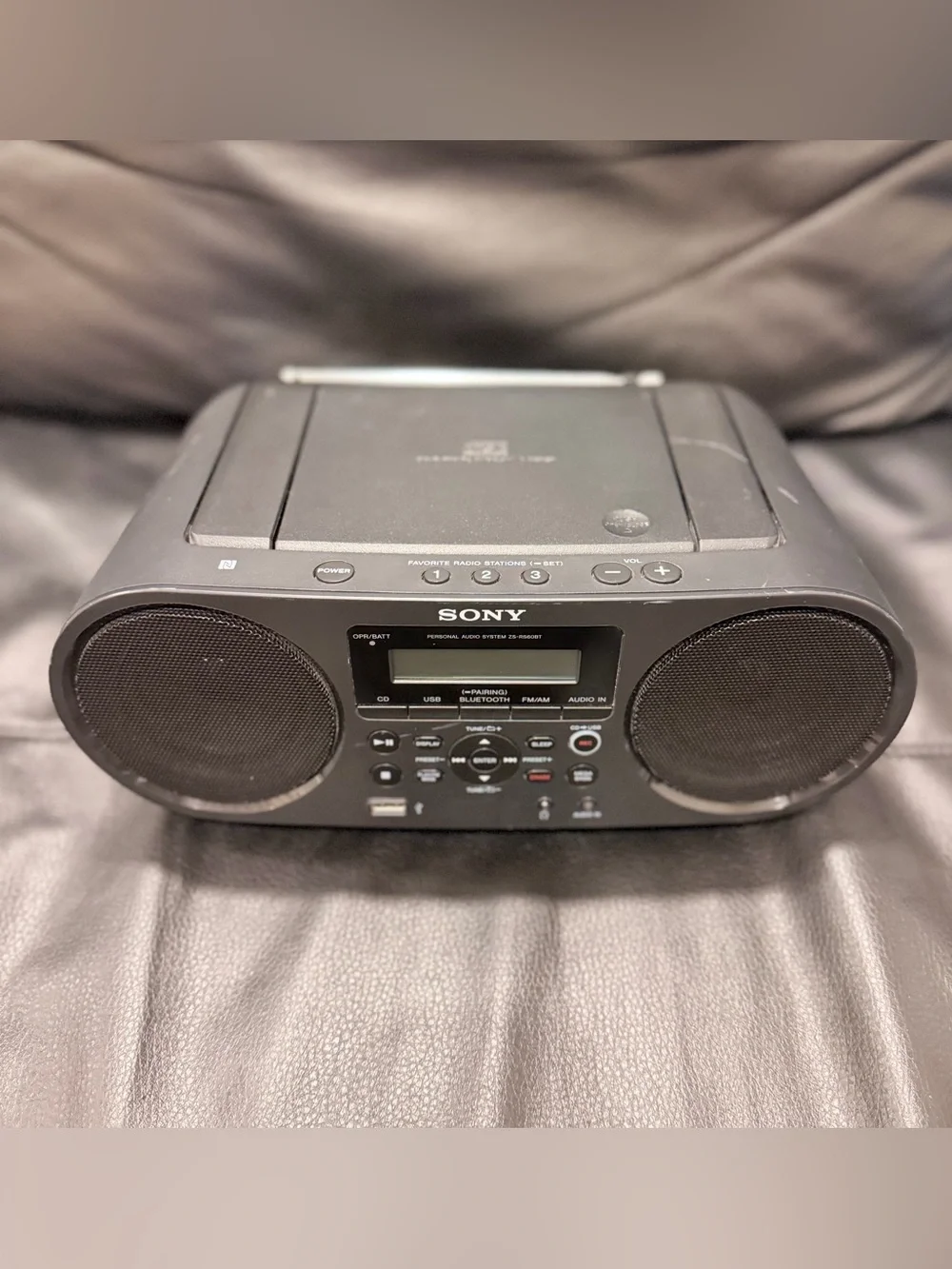 Sony Portable Bluetooth CD Boombox AM/FM Radio with CD, USB, Cassette ZS-RS60BT